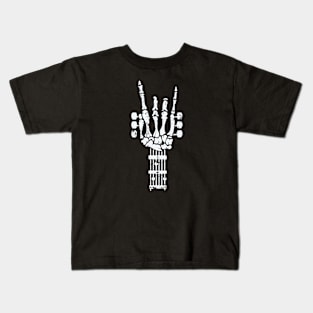 Skeleton Guitar Hand - Metal Music Lovers Kids T-Shirt